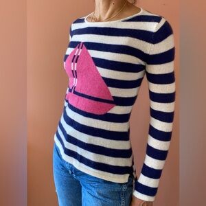 Hannah Rose Cashmere Sailboat Sweater